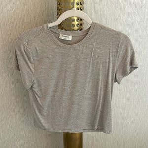 Super soft crop gray top